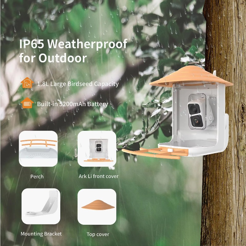 2L IP66 AI Smart Bird Feeder w - Smart Garden Ai ulasan dan harga