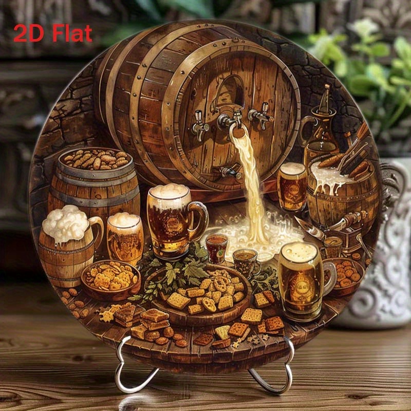 1Pc Round 2D Flat Aluminum Sig - Smart Garden In Home ulasan dan harga