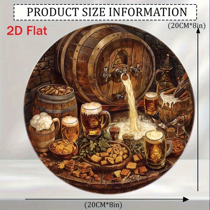 1Pc Round 2D Flat Aluminum Sig - Smart Garden In Home ulasan dan harga