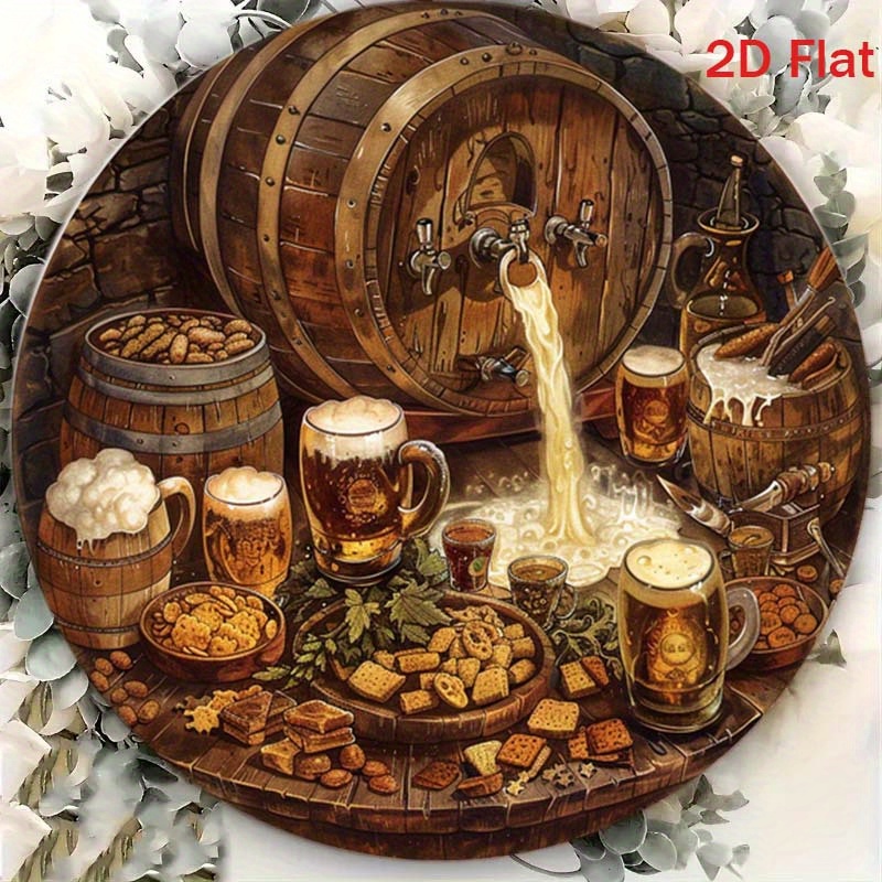 1Pc Round 2D Flat Aluminum Sig - Smart Garden In Home ulasan dan harga