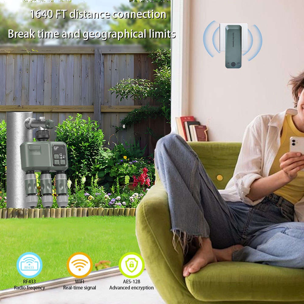 Tuya Wifi+RF433 3-outlet Water - Smart Garden Kit ulasan dan harga