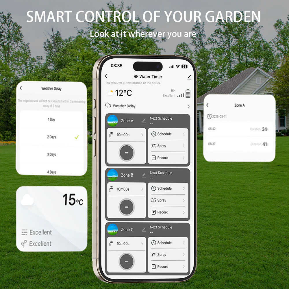 Tuya Wifi+RF433 3-outlet Water - Smart Garden Kit ulasan dan harga